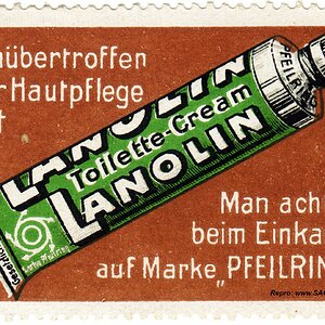 Reklamemarke Lanolin Hautpflege