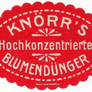 Reklamemarke Knörr's Blumendünger