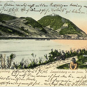 Wien, Kahlenberg Leopoldsberg handkoloriert um 1900