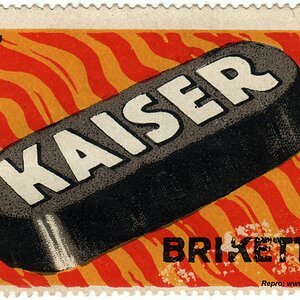 Reklamemarke Kaiser Brikett
