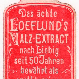 Reklamemarke Loeflund's Malz-Extract