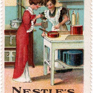 Reklamemarke Nestle's Condensierte Milch