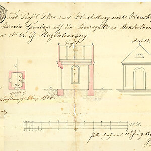 Bauplan einer Hauskapelle in Kirchdorf Roßleithen 1856