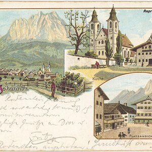 St. Johann in Tirol, Lithografie um 1898