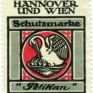 Reklamemarke Schutzmarke Pelikan