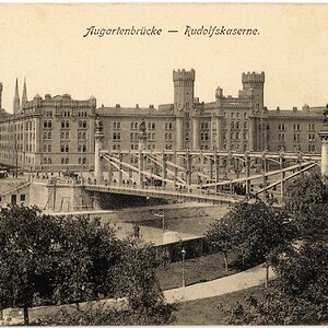 Wien, Augartenbrücke - Rudolfskaserne