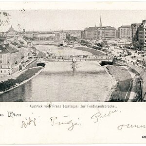 Wien, Ausblick vom Franz-Josefs-Kai zur Ferdinandsbrücke
