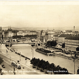 Wien, Kai mit Schwedenbrücke