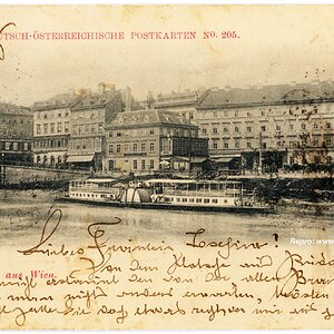 Wien, Schiff am Donaukanal um 1898