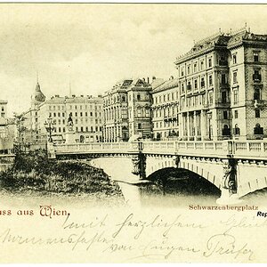 Wien, Schwarzenbergplatz und Schwarzenbergbrücke