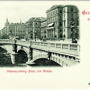 Wien, Schwarzenbergplatz und Schwarzenbergbrücke