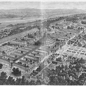 Wien, Die Weltausstellung 1873 aus der Vogelschau