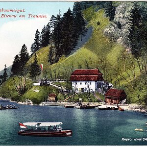 Gasthaus zur Eisenau am Traunsee im Jahr 1911