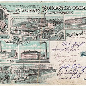 Harlander Baumwollspinnerei und Zwirn-Fabrik um 1900