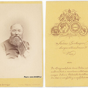 CdV Herrenporträt Fotoatelier Julius Gertinger, Wien 1871
