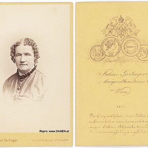 CdV Damenporträt Fotoatelier Julius Gertinger, Wien 1871