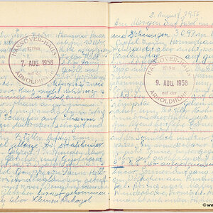 Tagebuch Urlaub in Österreich 1953 - 1957