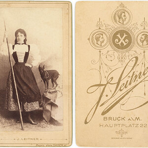 CdV, Dame mit Hund, Atelier J. Leitner, Bruck an der Mur