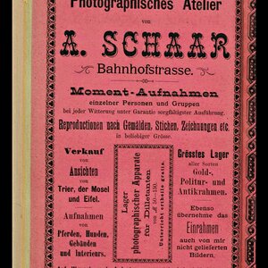 Anzeige Photograph Alois Schaar Trier 1890