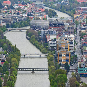 Innsbruck, Natters, Eichhof - Blick auf die Stadt