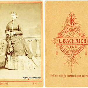 CdV Damenporträt Atelier Leopold Bachrich, Wien 1874