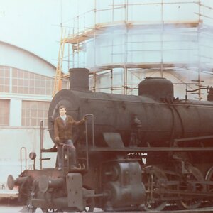 Dampflokomotive 740.224 in Bozen im Jahr 1977