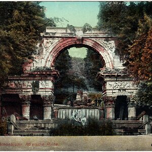Wien Schönbrunn, Römische Ruine um 1910