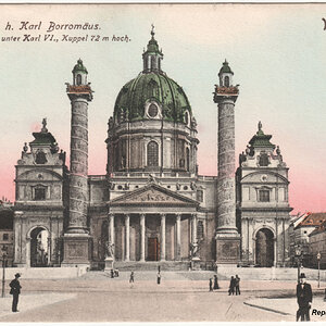 Wien, Karlskirche im Jahr 1910