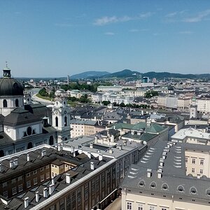 Salzburg, Blick nach Norden vom Turm der Franziskanerkirche