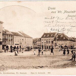 Wiener Neustadt Hauptplatz im Jahr 1899
