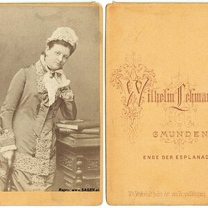 CdV Damenporträt Atelier Wilhelm Lehmann Gmunden