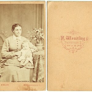 CdV Mutter mit Baby im Atelier Friedrich Wendling, Wien