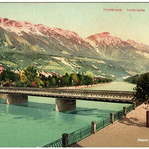 Innsbruck Innbrücke um das Jahr 1909