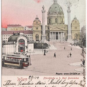 Wien, Karlskirche um 1903