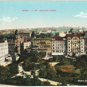 Wien, St.-Johann Park (heute: Bruno-Kreisky-Park) um 1910