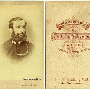 CdV Porträt, Atelier Killmann & Sohn, Wien um 1870