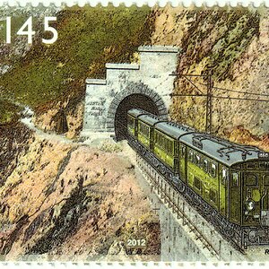 Briefmarke 100 Jahre Mittenwaldbahn 2012