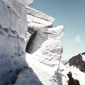 Bergsteigen am Gletscher bei Obergurgl