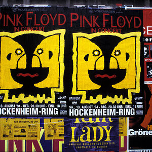 Pink Floyd Hockenheim-Ring 1994 auf Plakatwand