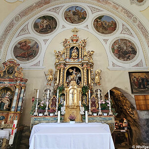 St. Martin im Kofel, Altarraum der Wallfahrtskapelle