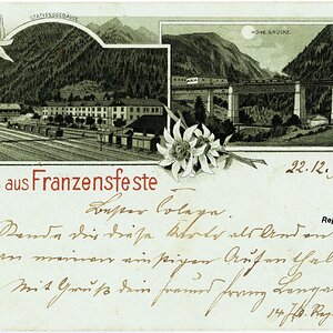 Gruß aus Franzensfeste - Korrespondenzkarte 1898