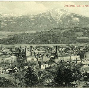 Innsbruck mit dem Patscherkofel um 1905
