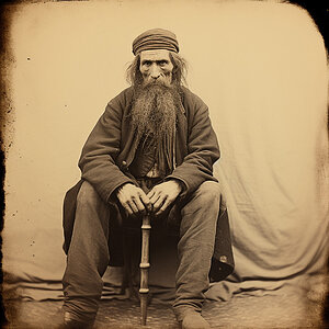 Porträt eines Wanderfotografen im 19. Jahrhundert