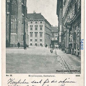 Wien, Minoritenplatz, Statthalterei 1898