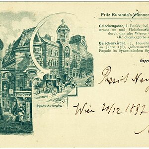 Wien Griechengasse - Künstlerkarte 1897