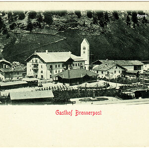 Brenner, Gasthof Brennerpost um 1900