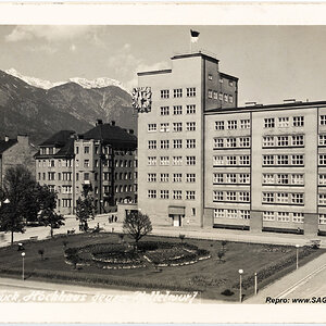Innsbruck, Hochhaus gegen Bettelwurf um 1936