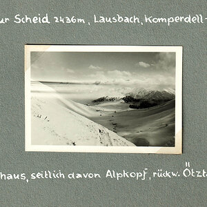 Am Weg zur Scheid (Schi-Urlaub 1936 in Serfaus, Tirol)