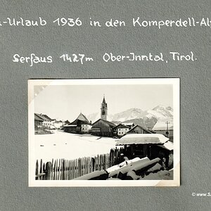 Schi-Urlaub 1936 in den Komperdell-Alpen (Schi-Urlaub 1936 in Serfaus, Tirol)