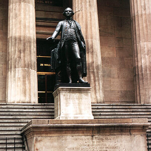 Bronzestatue von George Washington Federal Hall New York 1973